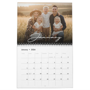 Calendrier familial personnalisé 2027 avec photo e