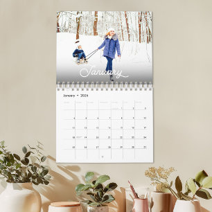 Calendrier familial personnalisé 2027 avec photos