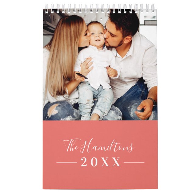 Calendrier Famille de photos simple moderne 2026 (Protection)