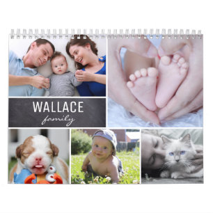 Calendrier Famille mensuelle personnalisée de photos multiple