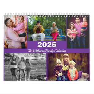 Calendrier Famille personnalisée 17 Photo Collage Modèle 2025