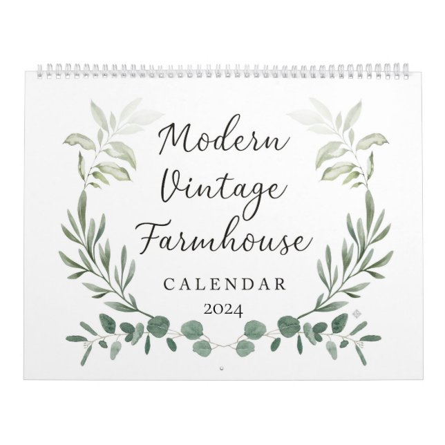 Calendrier Farmhouse moderne 2024 (Protection)