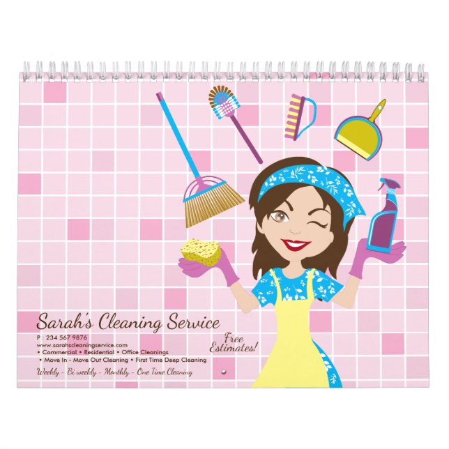 Calendrier Femme de ménage Saisons de nettoyage de maison (Protection)