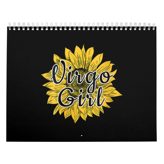 Calendrier Femme Virgo Girl Septembre Anniversaire tournesol (Protection)