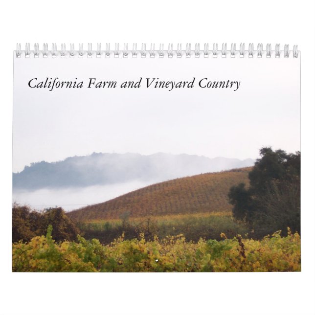 Calendrier Ferme de la Californie et pays de vignoble (Protection)