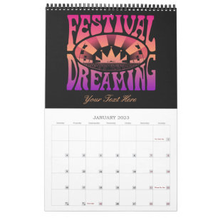 Calendrier Festival Dreaming Retro Raspberry-Apricot-Plum