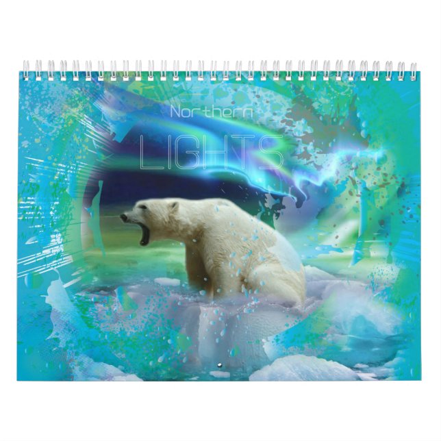 Calendrier Feux du Nord (aurora borealis) (Protection)