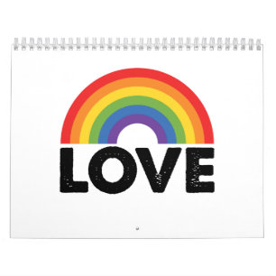 Calendrier Fierté Amour est Amour Égalité Gay Arc-en-ciel LGB