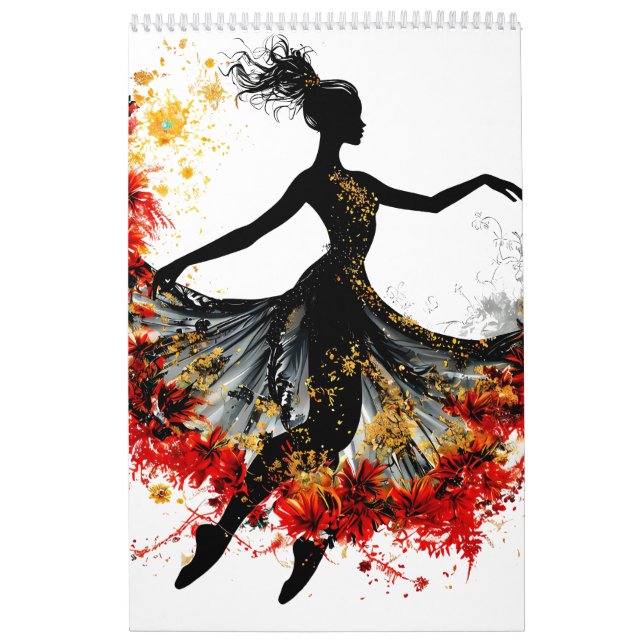 Calendrier fille danse fleurs impulsion inspiration printemps (Protection)