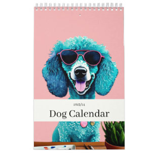 Calendrier Fille rose chien