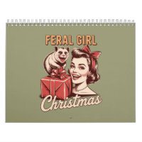 Fille sauvage Noël Opossum Xmas Rétro branché
