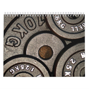 Calendrier Fitness Black Gym Weights