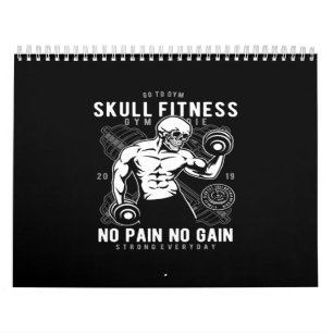 Calendrier fitness du crâne aucune douleur aucun gain