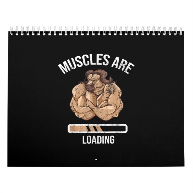 Calendrier Fitness Muscle Chargement Bullock Ox Sport Gym (Protection)