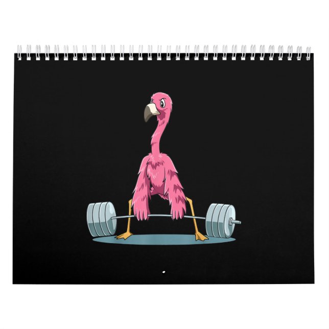 Calendrier Flamant rose d'enlèvement des Flamants roses de pe (Protection)