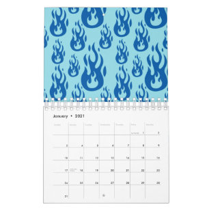 Calendrier Flammes Aesthetic EGirl Feu Combustion Y2K