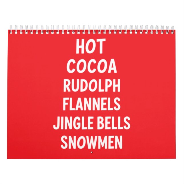 Calendrier Flannels Rudolph Coca Hot Père Noël Jingle Bells (Protection)