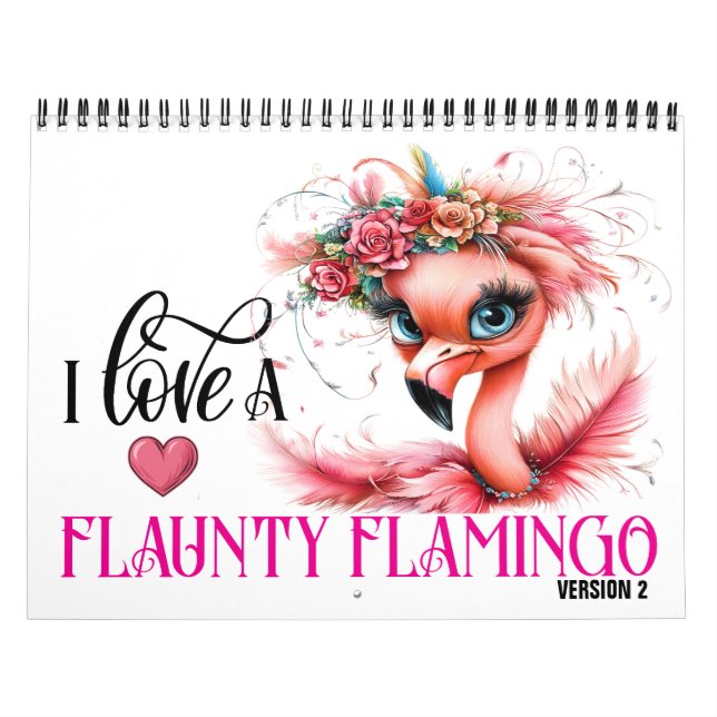 Calendrier Flaunty Flamant rose version 2 (Protection)