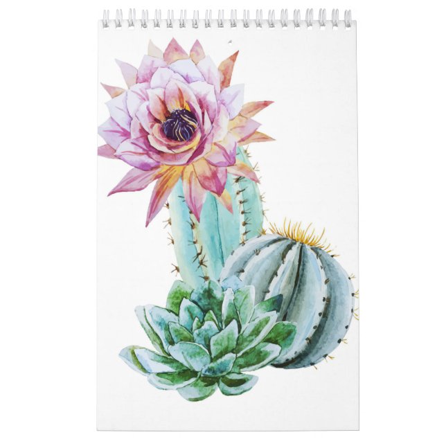 Calendrier Fleur de cactus rouges (Protection)