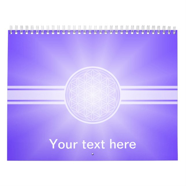 Calendrier Fleur de Vie / Blume des Lebens - transpa blanc. (Protection)