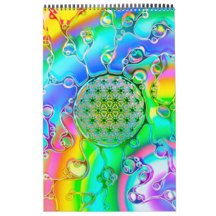 Calendrier Fleur De Vie - Façons Colorées 1