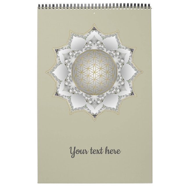 Calendrier Fleur de Vie - Mandala Fleurs 1 (Protection)