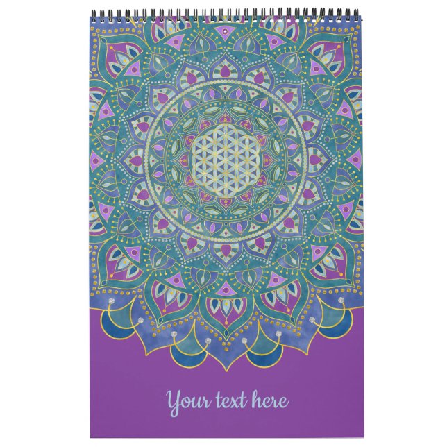 Calendrier Fleur De Vie - Mandala India Style 1 (Protection)