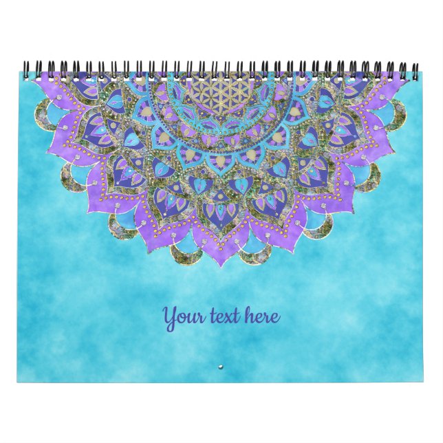 Calendrier Fleur De Vie - Mandala India Style 2 (Protection)