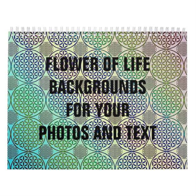 Calendrier Fleur de vie - motif de grunge de timbre 2 (Protection)