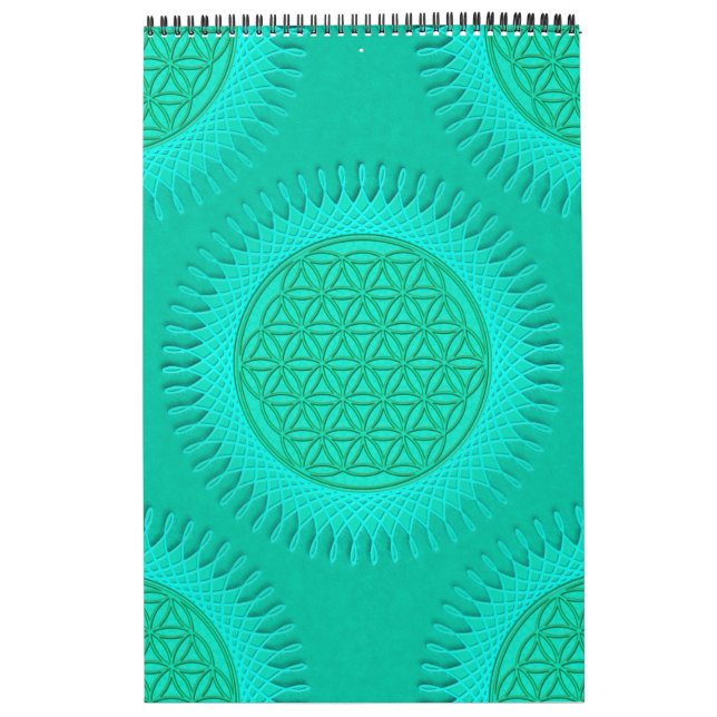 Calendrier Fleur de vie - soleil - motif continu 2 (Protection)