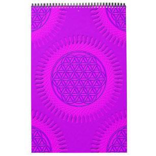 Calendrier Fleur de vie - soleil - motif continu 3