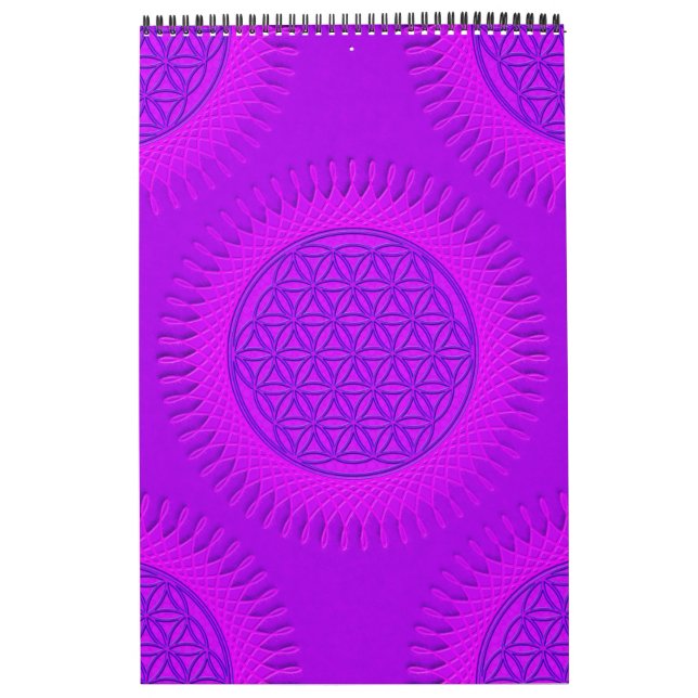 Calendrier Fleur de vie - soleil - motif continu 3 (Protection)