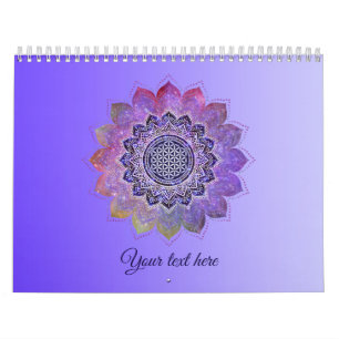 Calendrier Fleur de vie - Style Vintage Galaxy Espace 1