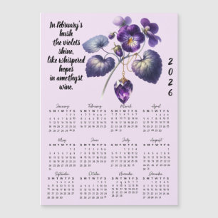 Calendrier Fleur et Améthyste de Février
