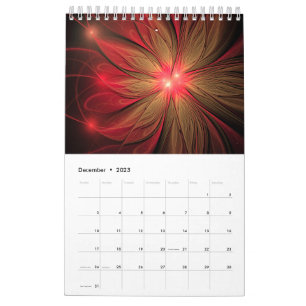 Calendrier Fleur imaginaire fractale douce et tendresse