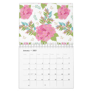Calendrier Fleur rose botanique florale floraison feuilles