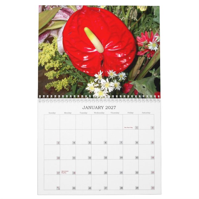 Calendrier Fleurs 2007 (Jan 2027)