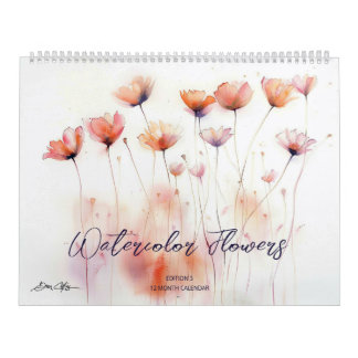 Calendrier Fleurs à l'aquarelle : Édition 3