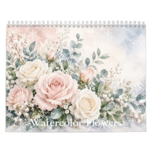 Calendrier Fleurs Aquarelle