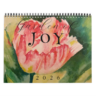 Calendrier Fleurs Aquarelle 12 Mois