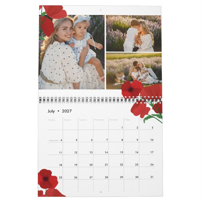 Calendrier Fleurs Berries et verdure Collage photo (Jul 2027)