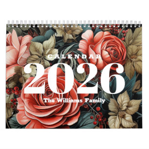Calendrier Fleurs botaniques vintages 2025