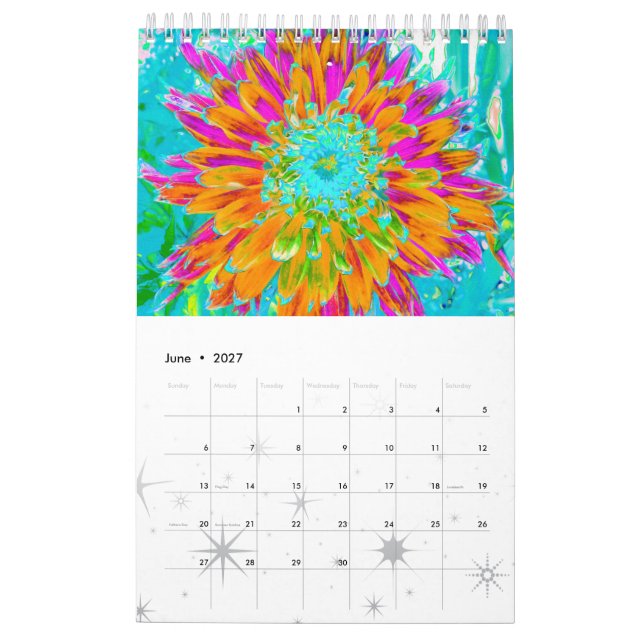 Calendrier Fleurs Dahlia 2023 (Jun 2027)