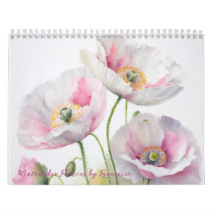 Calendrier Fleurs d'aquarelle par Francoise 12 mois
