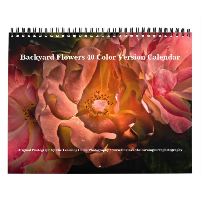Calendrier Fleurs de jardin 40 version couleur (Protection)