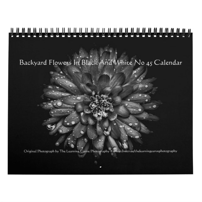 Calendrier Fleurs de jardin en noir et blanc n° 45 (Protection)