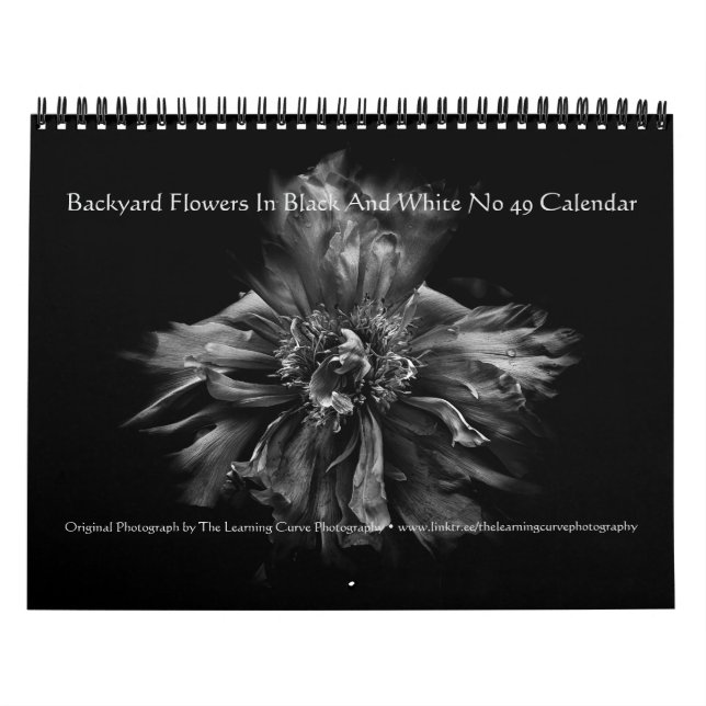 Calendrier Fleurs de jardin en noir et blanc n° 49 (Protection)