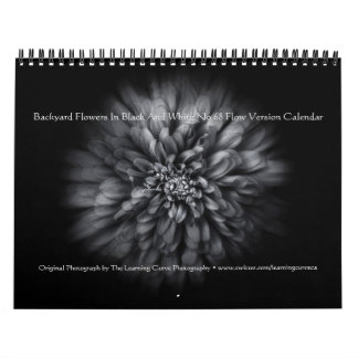 Calendrier Fleurs De jardin En Noir Et Blanc No 68 Flux