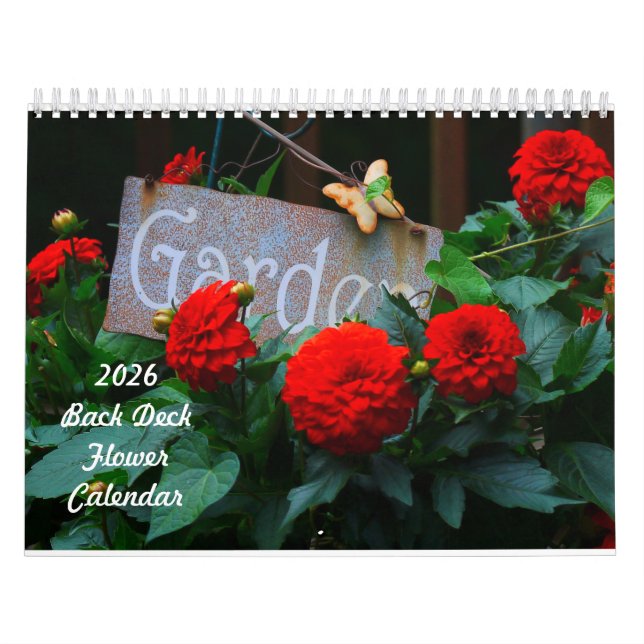 Calendrier Fleurs de l'arrière-terrasse 2026 (Protection)