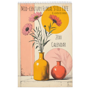 Calendrier Fleurs de milieu de siècle en vie simple page